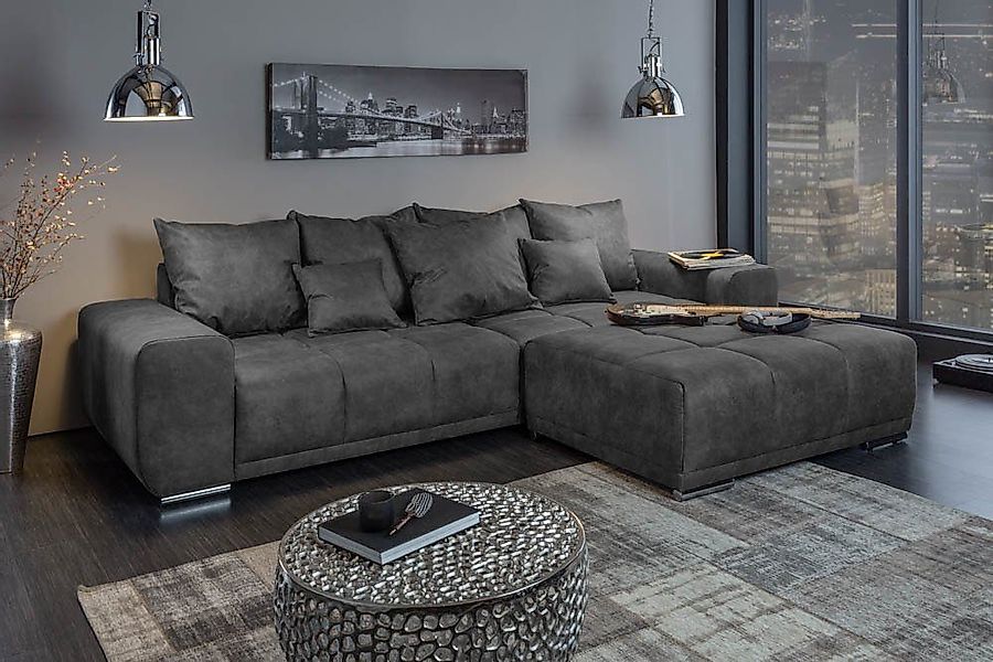 riess-ambiente Big-Sofa ELEGANCIA 285cm grau, Einzelartikel günstig online kaufen