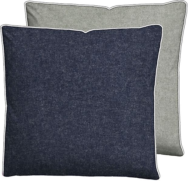 Biberna Kissenbezug "Hermal Flanell mit Reißverschluss, Melange-Optik, Wend günstig online kaufen