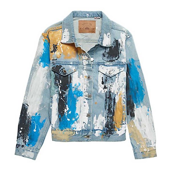 Superdry Boyfriend Trucker Jeansjacke XS Hale Painters Blue günstig online kaufen