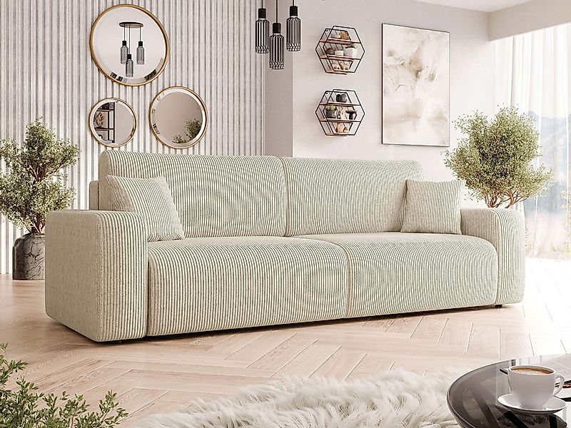 MIRJAN24 Schlafsofa Piano Cord, mit zwei Bettkästen und Schlaffunktion, Rüc günstig online kaufen