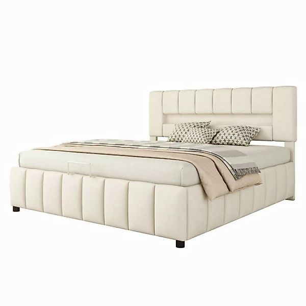 REDOM Polsterbett Daybed, Doppelbett, Familienbett, Plattformbett mit LED-B günstig online kaufen