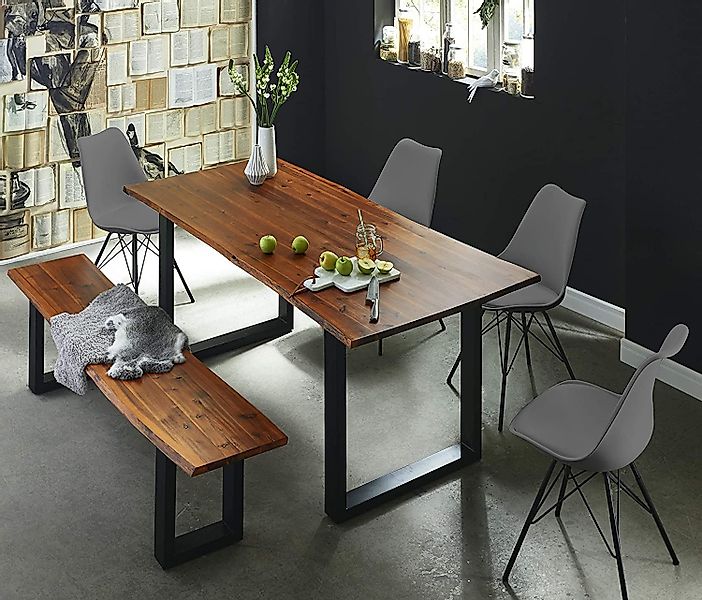 SAM® Essgruppe Baku, massives Akazienholz, cognacfarben, günstig online kaufen
