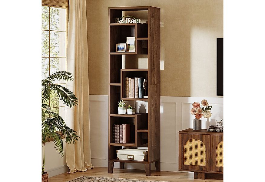 Tribesigns Bücherregal Eckregal, 180 cm hohe, Lagerregal, Versetztes Bücher günstig online kaufen