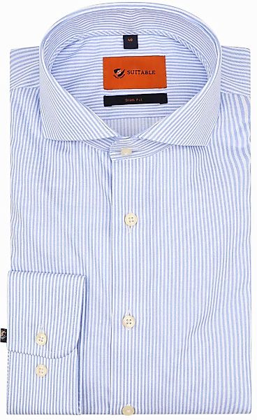 Suitable Hemd Hellblau Streifen  - Größe 43 günstig online kaufen