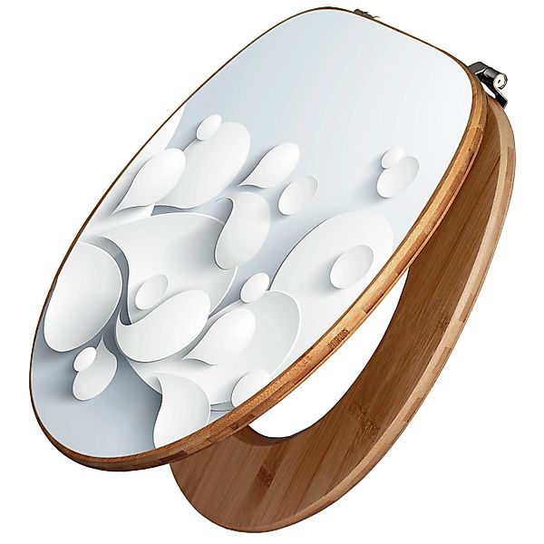 Banjado Design WC Sitz Bambus Toilettendeckel Toilettensitz Bambus Holz Klo günstig online kaufen