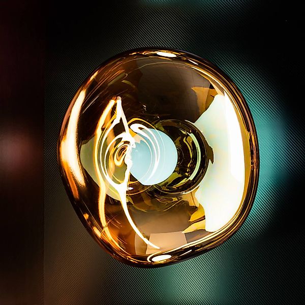 Tom Dixon LED-Wandleuchte Melt Surface, Ø 50 cm, amber gold günstig online kaufen