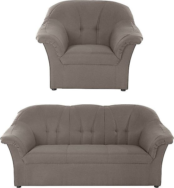 DOMO collection Polstergarnitur Pegnitz zeitlos und elegant, (Set), Sessel günstig online kaufen