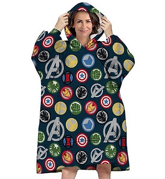The AVENGERS Poncho - Bequemer Überwurf mit Kapuze für Erwachsene in Einhei günstig online kaufen