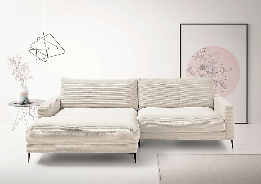 Home affaire Ecksofa "Downtown, B/T/H: 272/190/84 cm L-Form" weicher Sitzko günstig online kaufen