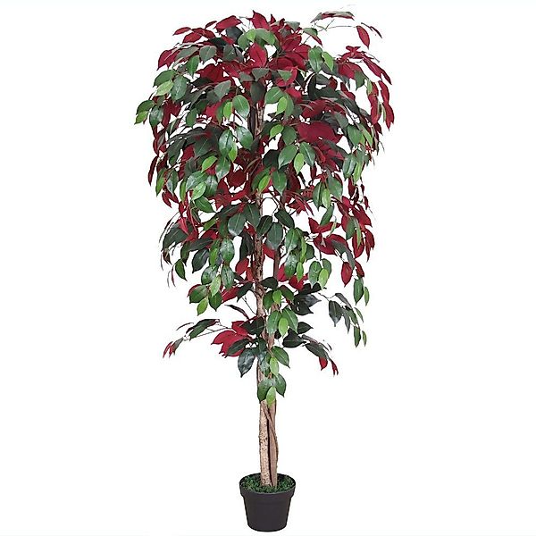 Kunstbaum Roter Ficus Benjamin Birkenfeige Kunstpflanze günstig online kaufen