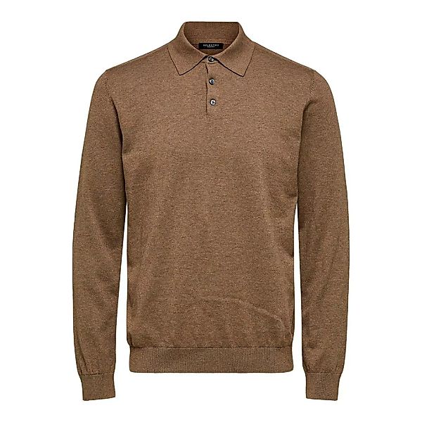 Selected Homme – Pullover mit Polokragen in Beige-Neutral günstig online kaufen