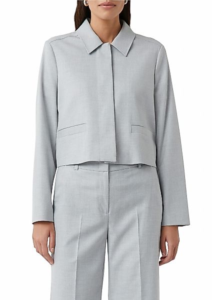 Comma Jackenblazer, kurz, mit Hemdkragen und verdeckter Knopfleiste günstig online kaufen