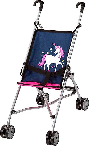 Bayer Puppenbuggy blau mit Einhorn günstig online kaufen