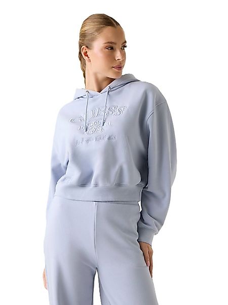 Guess Kapuzenpullover YAYOI - Hoodie Damen - Cropped Pullover - Hellblau - günstig online kaufen