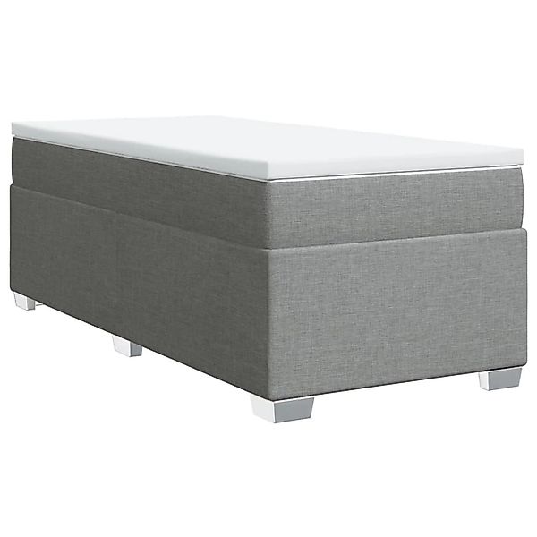 vidaXL Bett Boxspringbett mit Matratze Hellgrau günstig online kaufen