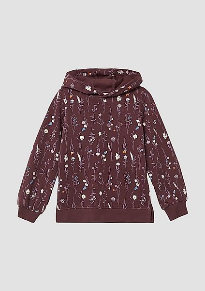 s.Oliver Sweatshirt Sweatshirt Hoodie mit floralem All-over-Print günstig online kaufen