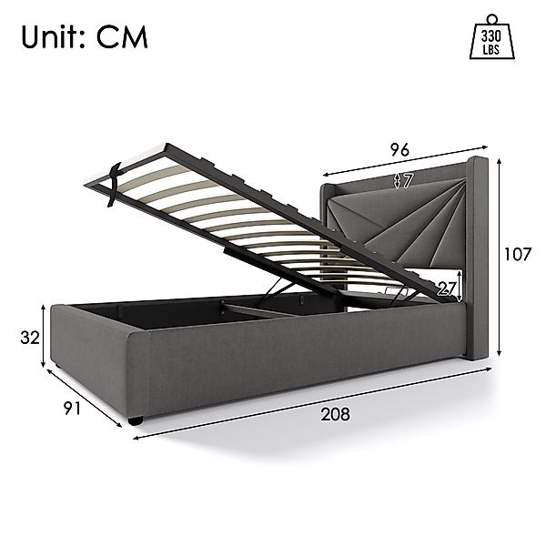 TavilaEcon Boxspringbett Einzelbett mit Stauraum und günstig online kaufen