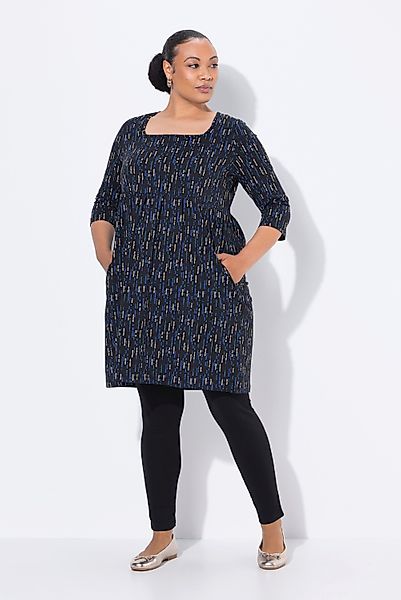 Ulla Popken Longshirt Longshirt A-Linie Tunika-Ausschnitt günstig online kaufen