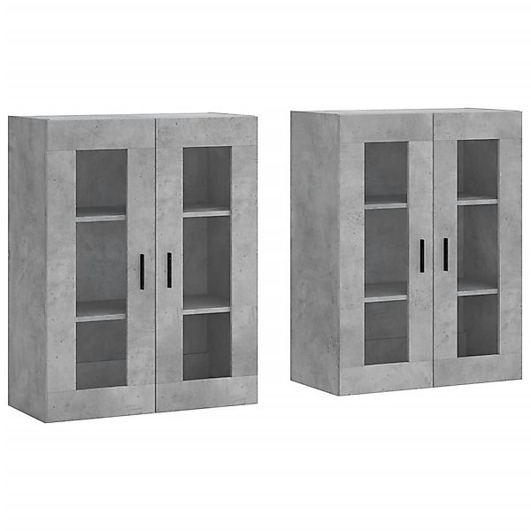 vidaXL Sideboard Wandschränke 2 Stk. Betongrau günstig online kaufen