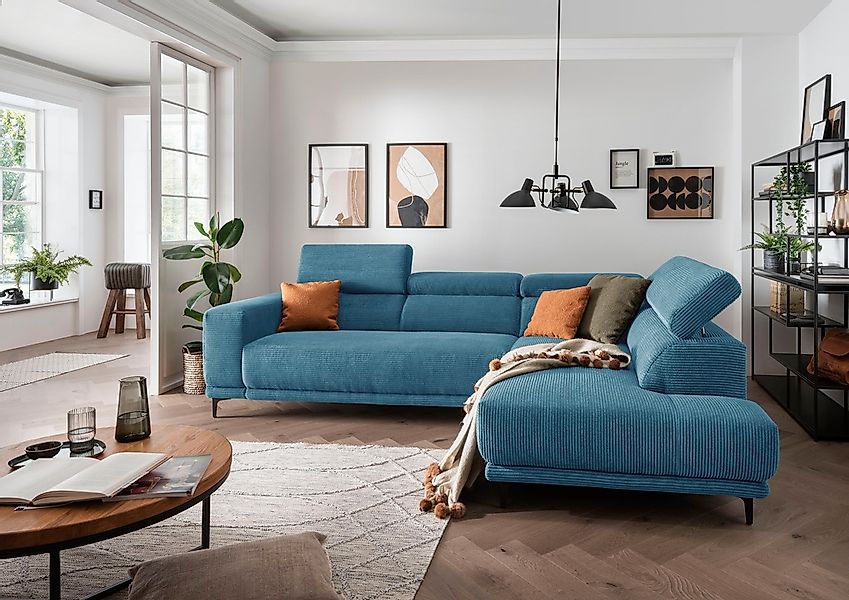 alina Ecksofa »Hikari«, wahlweise mit Sitzvorzug, in modernem Cordstoff, Br günstig online kaufen