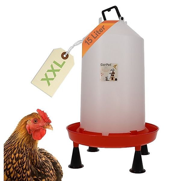 GarPet Wasserspender Hühnertränke mit Standfüßen XXL 15 Liter günstig online kaufen