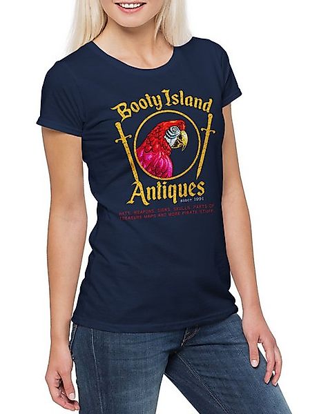 Urban Backwoods Print-Shirt Booty Island Antiques Damen T-Shirt The Game Se günstig online kaufen