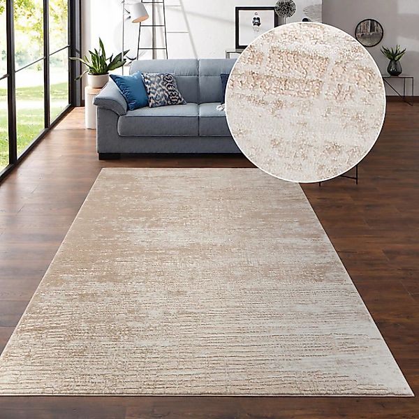 my home Teppich »Ariano, dezenter Glanz mit Hoch-Tief-Struktur« rechteckig günstig online kaufen