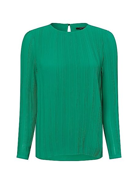 Comma Langarmbluse Plissierte Chiffonbluse mit Rundhalsausschnitt günstig online kaufen