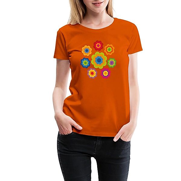 Spreadshirt T-Shirt 70er Jahre Hippie Flower günstig online kaufen