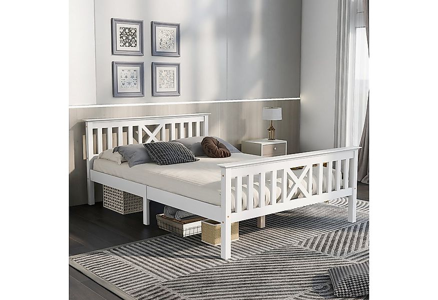 STILVORA Kinderbett 140×200 mit X-form-Kopfteil,Bettgestell Jugendbett mit günstig online kaufen