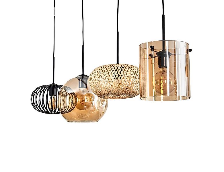 hofstein Hängeleuchte Hängelampe aus Metall/Glas in Schwarz/Chromfarben, oh günstig online kaufen