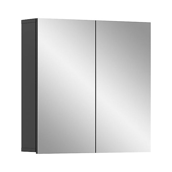 Spiegelschrank 60 cm x 60 cm x 15 cm Grau günstig online kaufen