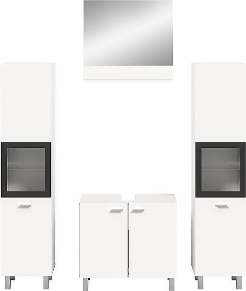 welltime Badmöbel-Set »Tampa, Breite 137cm, 4-teilig«, (4 St.), Waschbecken günstig online kaufen