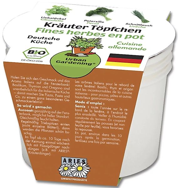 Urban Gardening Kräutertöpfe – Deutsche Küche günstig online kaufen