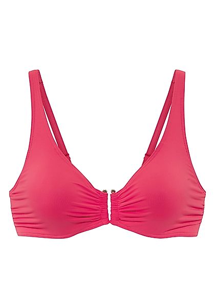 LASCANA Bügel-Bikini-Top Italy, mit goldfarbigen Accessoire günstig online kaufen