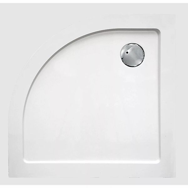 Sanotechnik Duschwanne Extraflach SMC Viertelkreis 80 cm x 80 cm Weiß günstig online kaufen
