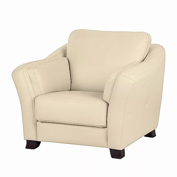 home24 Modoform Sessel Toucy Beige Echtleder 108x92x98 cm (BxHxT) günstig online kaufen