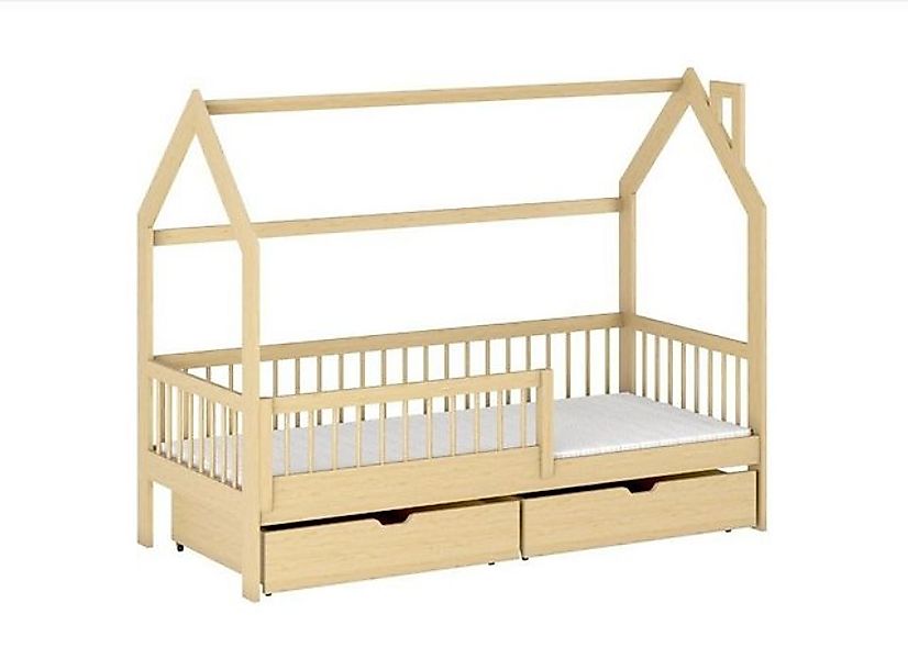 thematys Hausbett mit abnehmbaren Rausfallschutz, Hausbett mit zwei Schubla günstig online kaufen