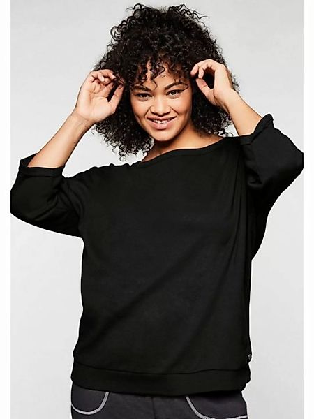 Sheego Sweatshirt Große Größen mit 3/4-Arm und Rundhalsausschnitt günstig online kaufen