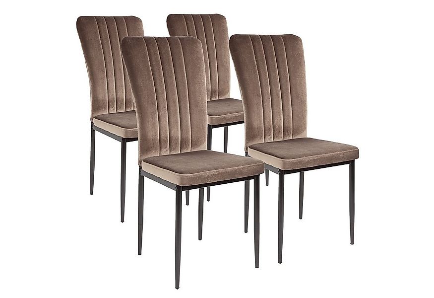 Albatros International Esszimmerstuhl Esszimmerstühle MODENA 4er Set Braun günstig online kaufen