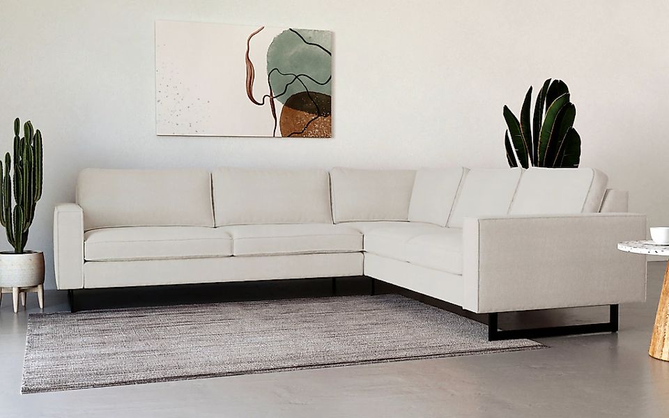 Places of Style Ecksofa "Pinto, XXL, 250/290 cm, langer Schenkel, Ottomane" günstig online kaufen