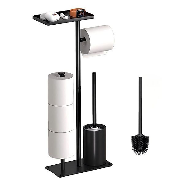 ibettertec Toilettenpapierhalter Toilettenpapierhalter mit Tablett,WC-Bürst günstig online kaufen