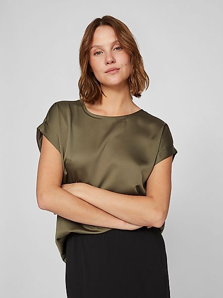 Vila T-Shirt Satin Blusen Kurzarm Basic günstig online kaufen
