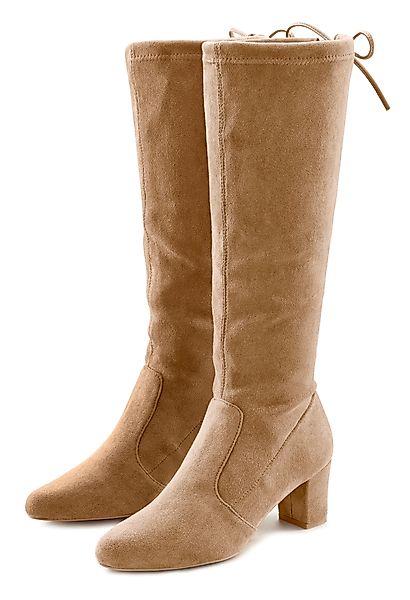 LASCANA Schlupfstiefel Schlupfboots, Slouchy Boots, Slip-On, günstig online kaufen