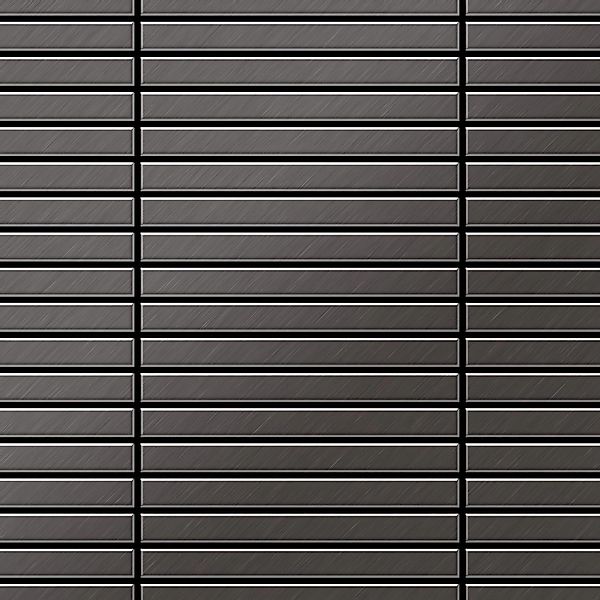 ALLOY Mosaik Fliese Massiv Metall Titan Gebürstet Dunkelgrau 1,6mm Stark Li günstig online kaufen