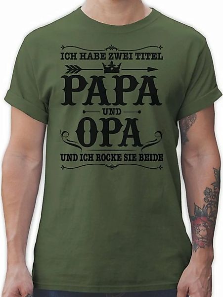 Shirtracer T-Shirt Ich habe zwei Titel Papa und Opa Vatertag Geschenk für P günstig online kaufen