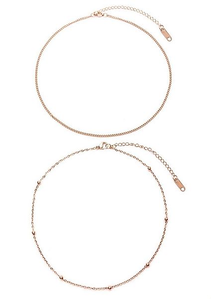 Hey Happiness Edelstahlketten-Set Layer Choker 18K Gold Roségold, Ketten Se günstig online kaufen