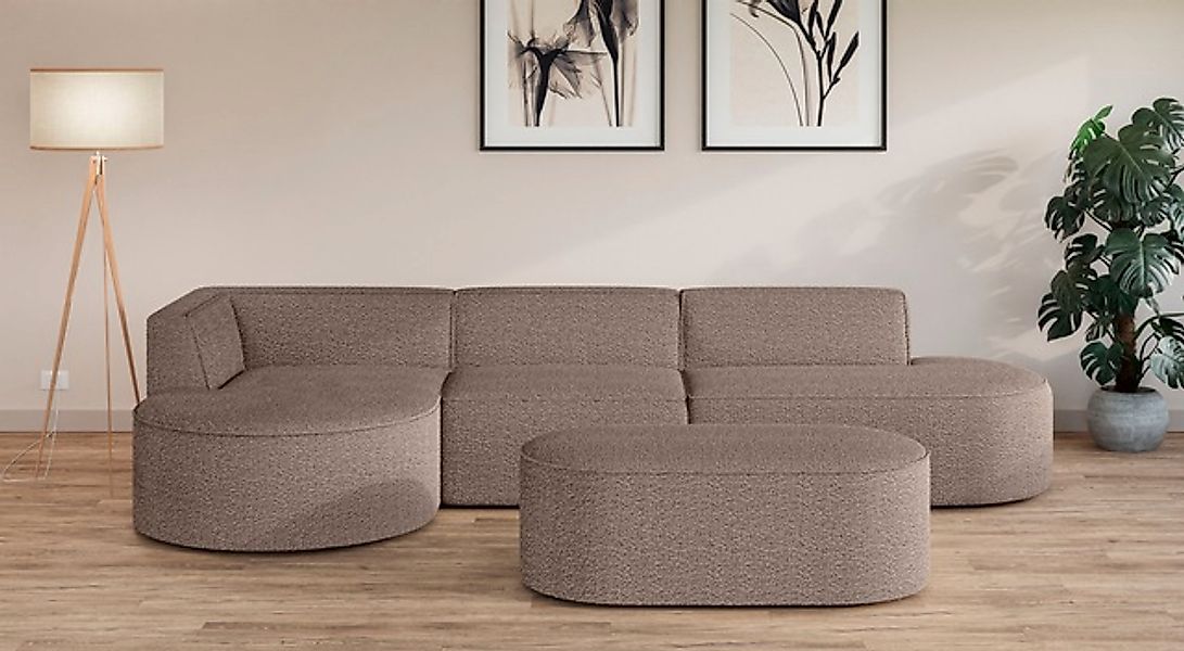 OTTO home Ecksofa »EIVIND Designer Sofa mit Ottomane rechts/links, B/T/H: 3 günstig online kaufen