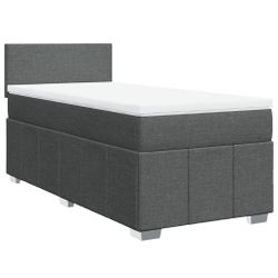 vidaXL Bett Boxspringbett mit Matratze Dunkelgrau günstig online kaufen