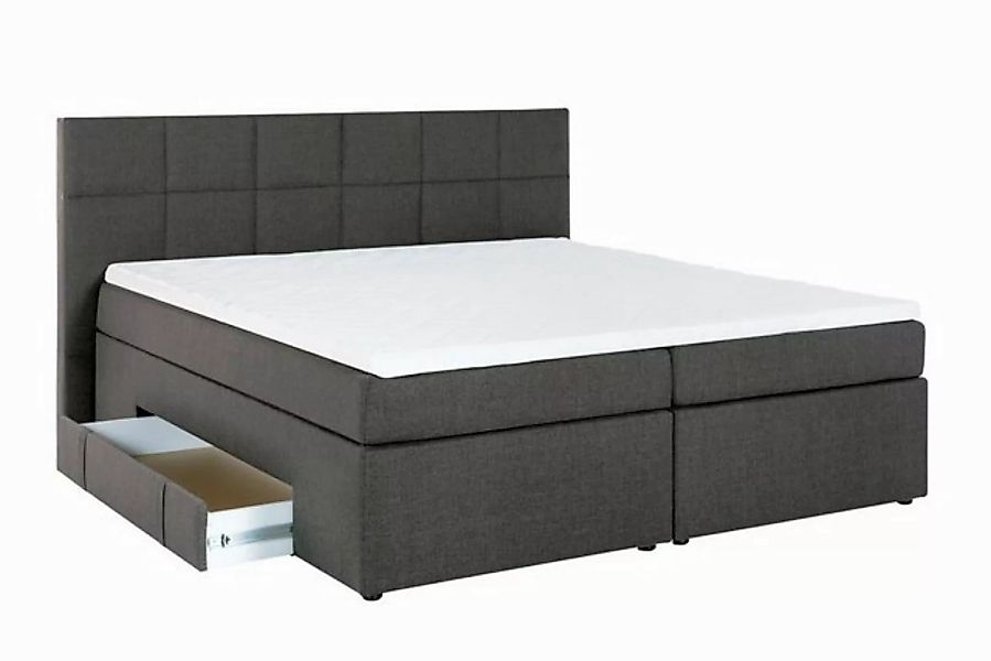 Möbelfreude Boxspringbett Boxspringbett Bea mit Bettkasten Anthrazit 180... günstig online kaufen